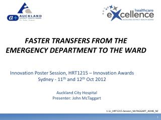 Faster transfers from the emergency department to the ward