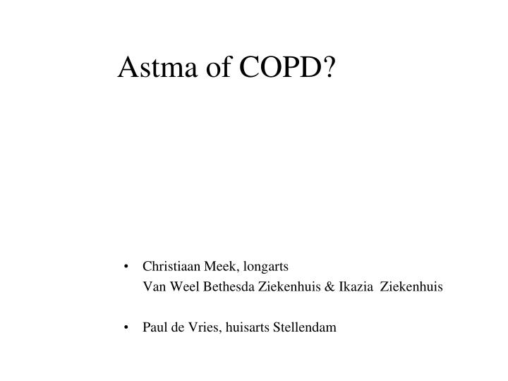 astma of copd