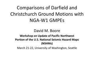 Comparisons of Darfield and Christchurch Ground Motions with NGA-W1 GMPEs