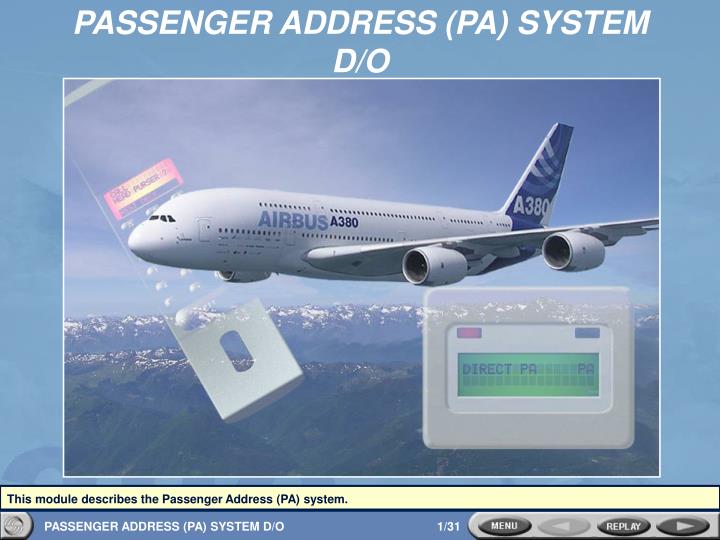 passenger address pa system d o