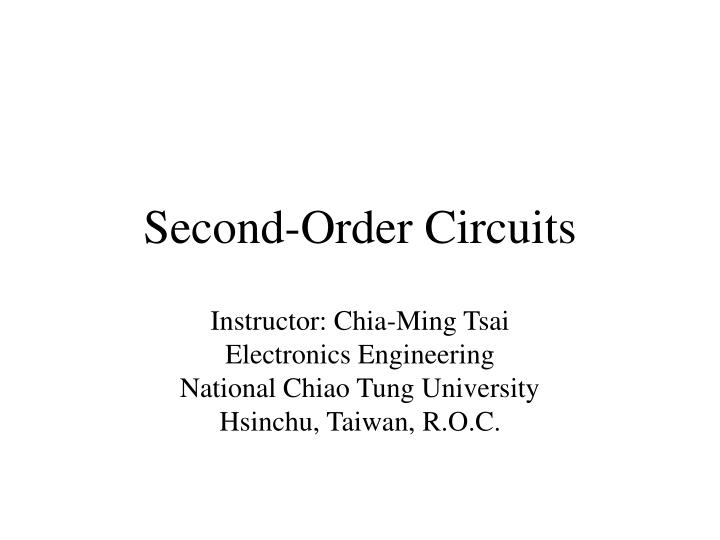 second order circuits