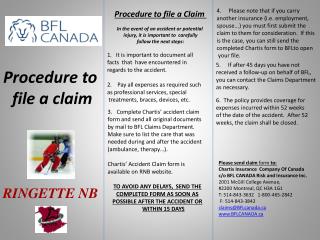 Procedure to file a claim