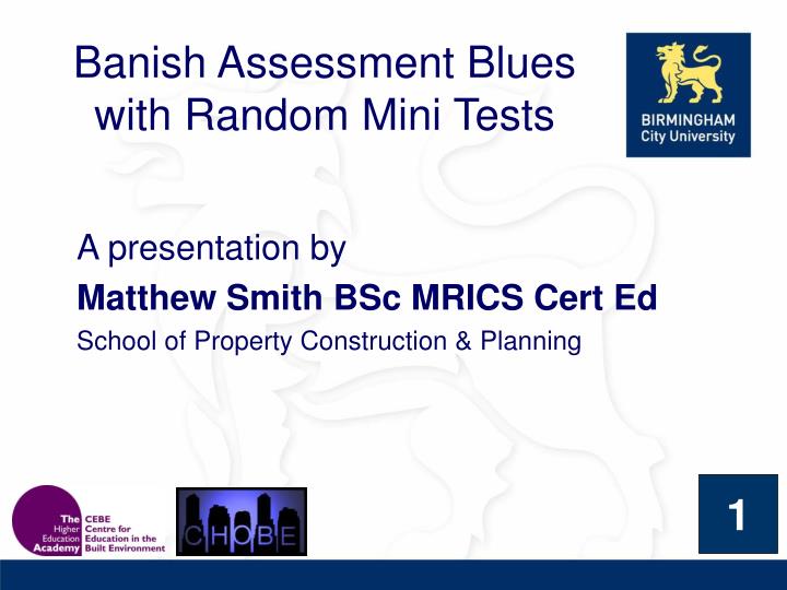 banish assessment blues with random mini tests