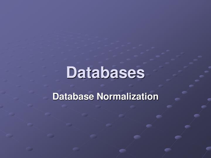 databases