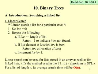 10. Binary Trees