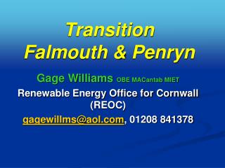 Transition Falmouth &amp; Penryn