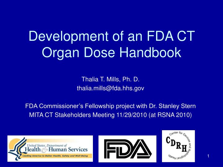 development of an fda ct organ dose handbook