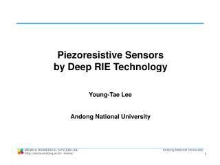 Piezoresistive Sensors by Deep RIE Technology