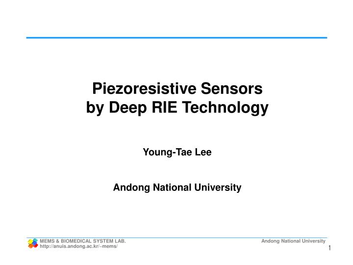 piezoresistive sensors by deep rie technology