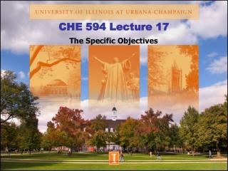 CHE 594 Lecture 17