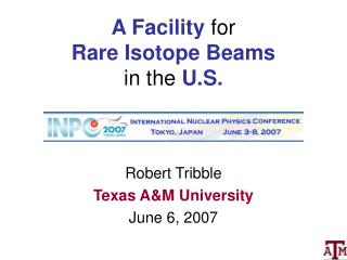 A Facility for Rare Isotope Beams in the U.S.