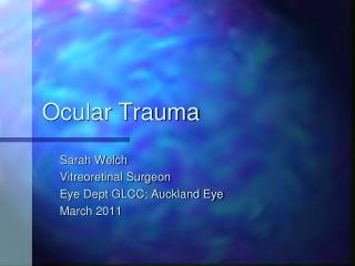 Ocular Trauma