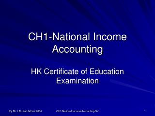 CH1-National Income Accounting