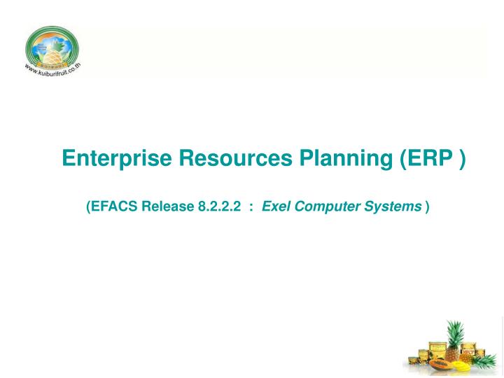 enterprise resources planning erp