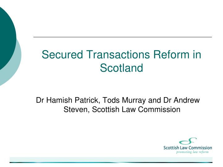 secured transactions reform in scotland