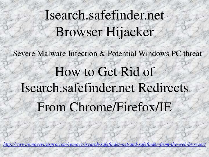 isearch safefinder net browser hijacker