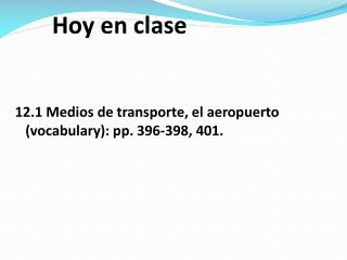 hoy en clase