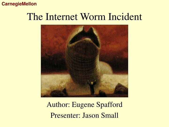 the internet worm incident