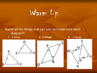 Name all the things that can you conclude from each diagram?.