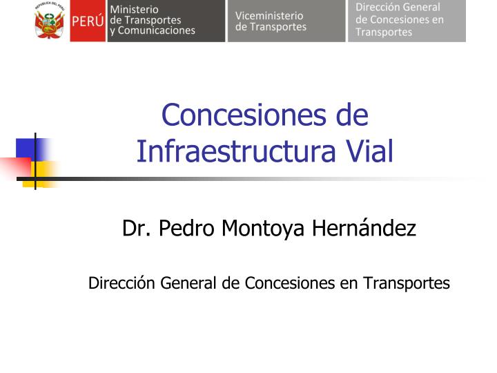 concesiones de infraestructura vial