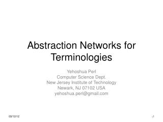 Abstraction Networks for Terminologies