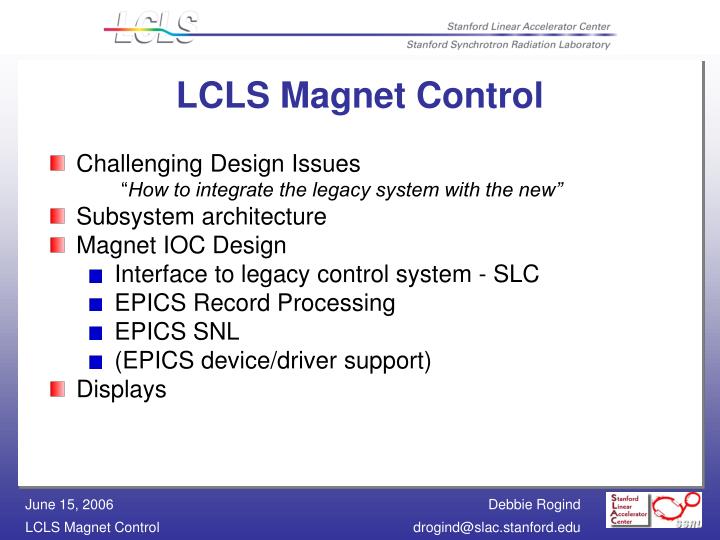 lcls magnet control