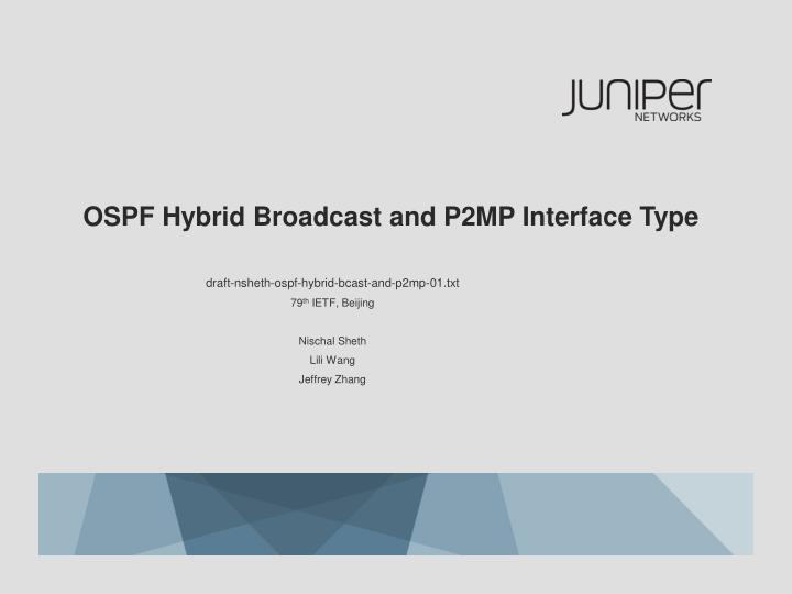 ospf hybrid broadcast and p2mp interface type