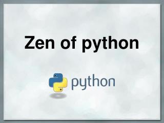 Zen of python