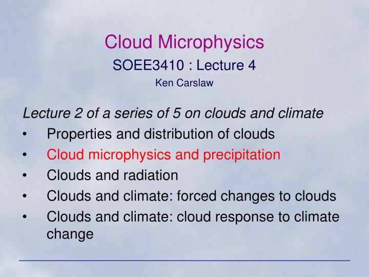 cloud microphysics