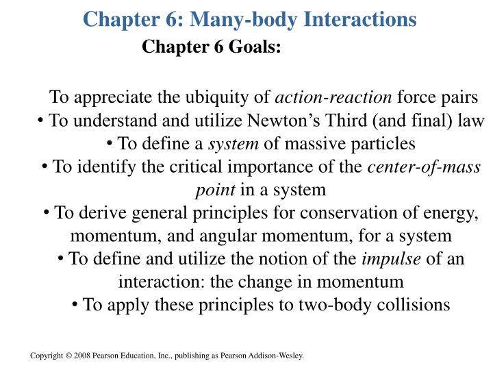 chapter 6 many body interactions