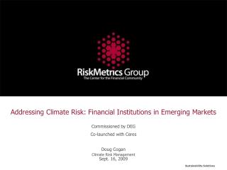 Addressing Climate Risk: Financial Institutions in Emerging Markets