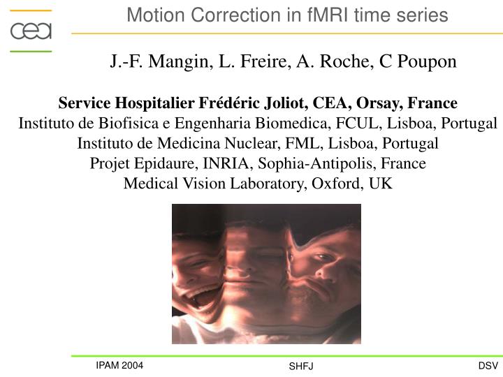motion correction in fmri time series