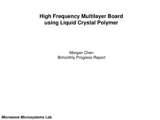 High Frequency Multilayer Board using Liquid Crystal Polymer