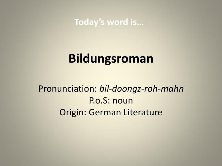bildungsroman pronunciation bil doongz roh mahn p o s noun origin german literature
