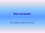 Rod substantív - slide 1