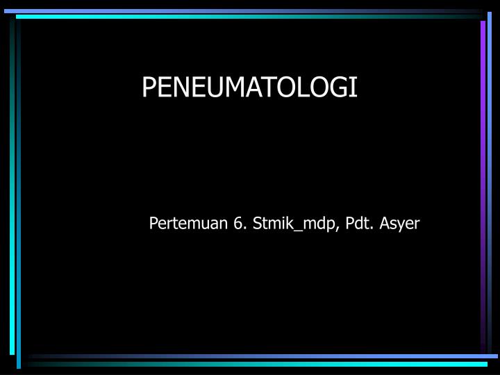 peneumatologi
