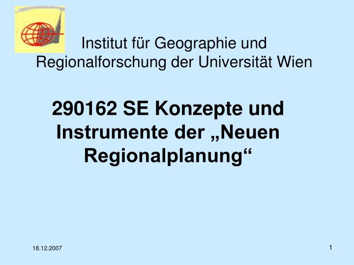 institut f r geographie und regionalforschung der universit t wien