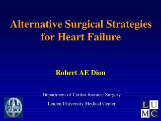 End-Stage Heart Failure: Surgical Options
