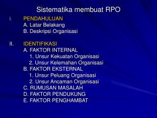 sistematika membuat rpo