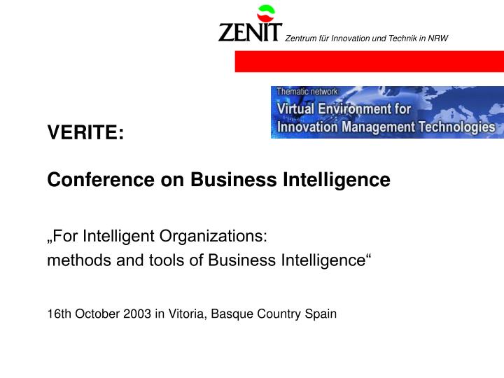 verite conference on business intelligence