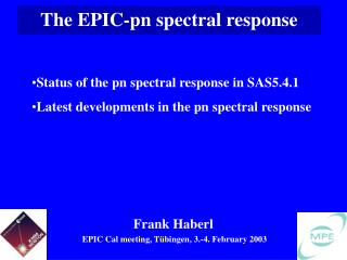 The EPIC-pn spectral response