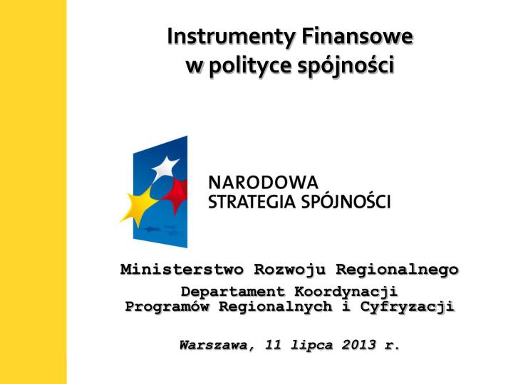 instrumenty finansowe w polityce sp jno ci