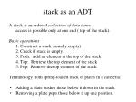 stack as an ADT