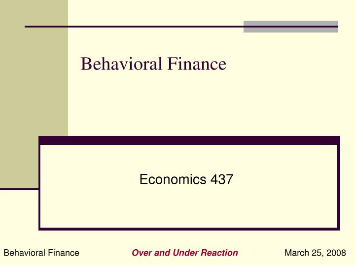 behavioral finance