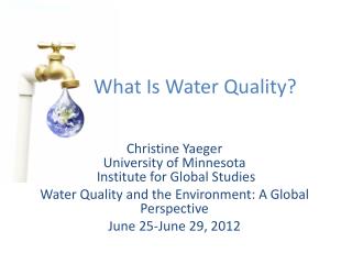 What Is Water Quality?