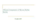 Efficient Computation of Reverse Skyline Queries - slide 1