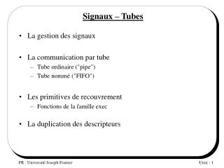 signaux tubes