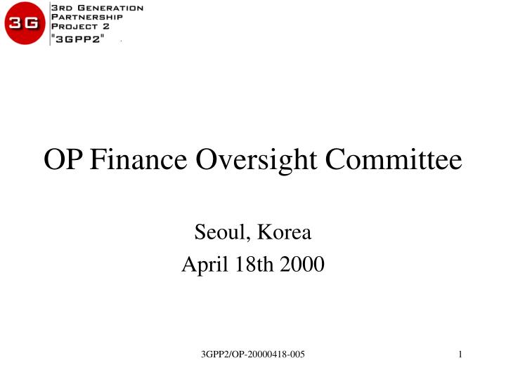 op finance oversight committee