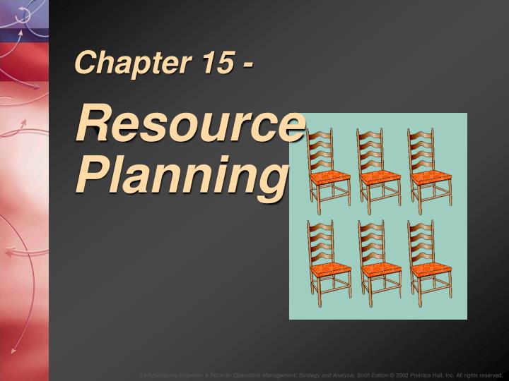 chapter 15 resource planning