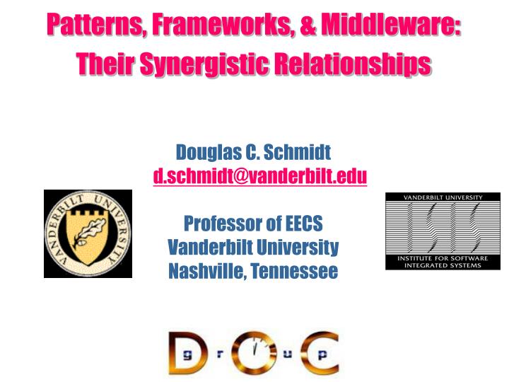 patterns frameworks middleware their synergistic relationships